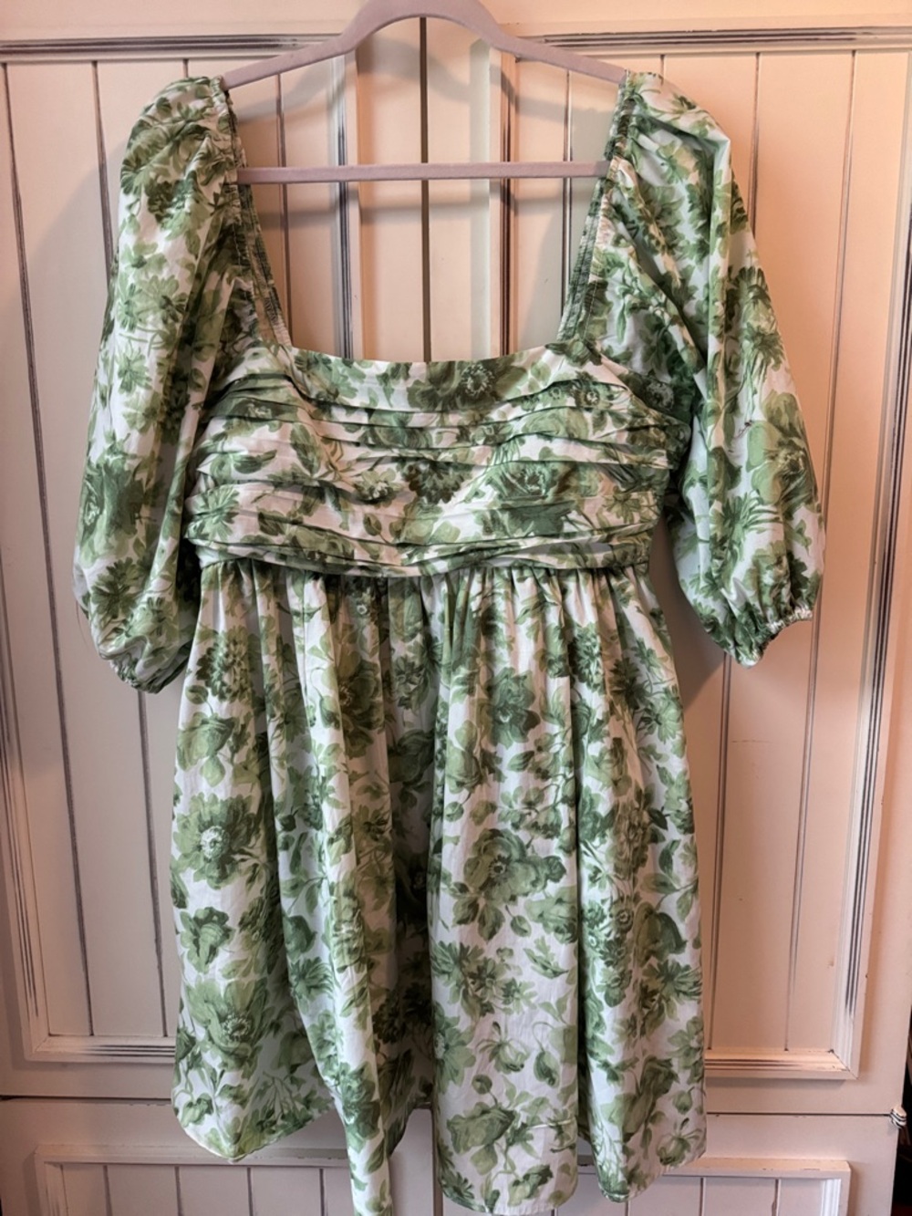 Abercrombie & Fitch Green Floral Midi Dress